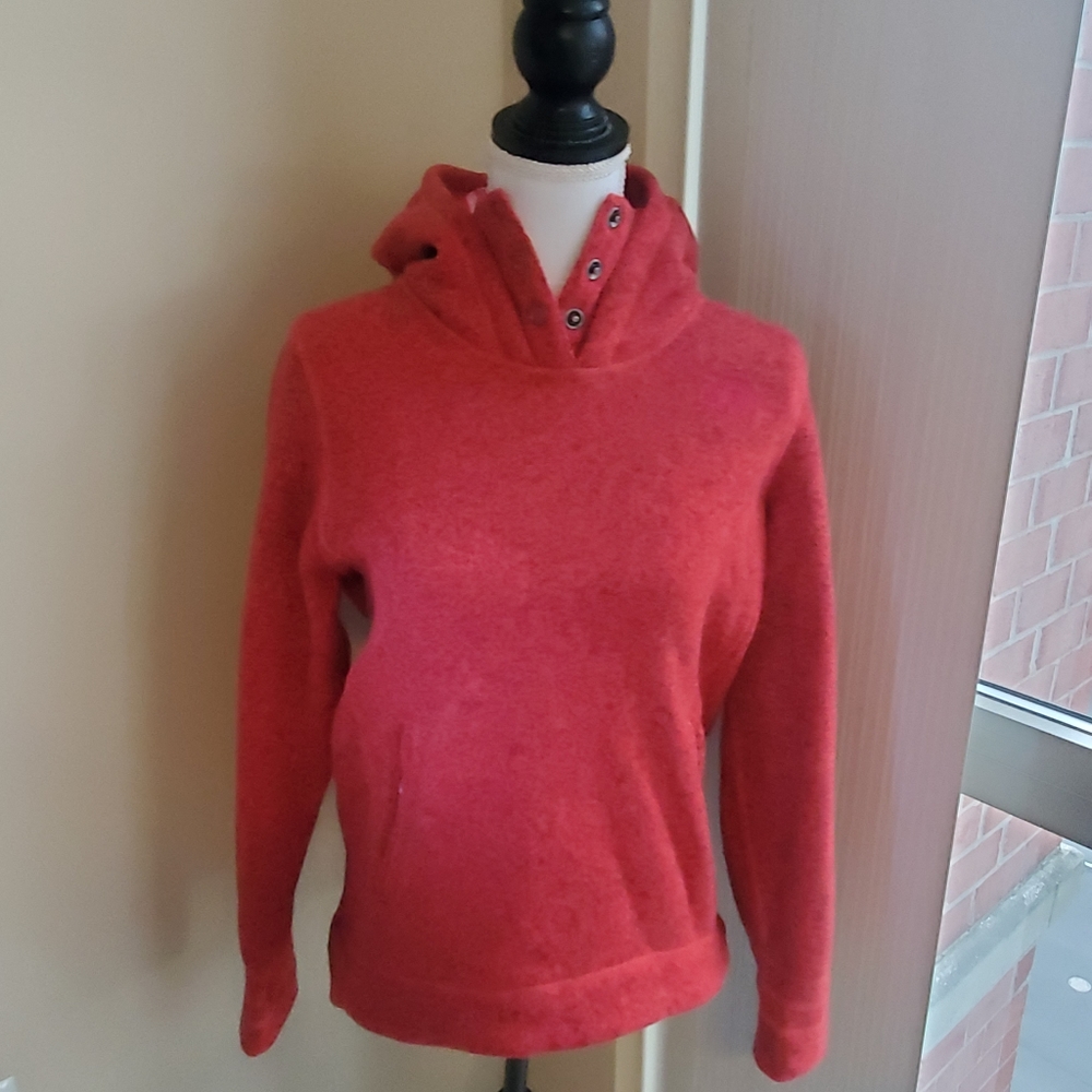 North Face Pullover Hoodie, Red, Med, w/ Pockets
